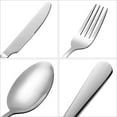 thumbnail image 2 of 20-Piece Flatware Set, Stainless Steel Cutlery Tableware Dinnerware Utensils Set Service for 4 People - Knives, Tablespoons, Teaspoons, Forks, Dessert Forks, 2 of 6