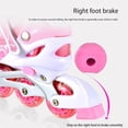 thumbnail image 3 of ziyahi Patins-Chaussures 2 en 1 Réglables à Roulettes Unisexes pour Enfants Intérieur Extérieur Parc Cour Terrain de Jeu Entraînement de Patinage pour Filles Rouge G, 3 of 9