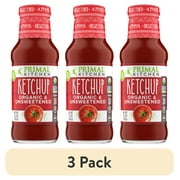 (3 pack) Primal Kitchen Organic and Unsweetened Ketchup 11.3 oz
