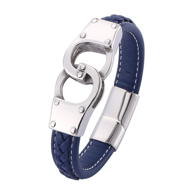 Qarigey trenzada personalizable que añade un toque personal, pulseras para hombres, brazaletes para mujeres, significativo y memorable Ropa, zapatos y accesorios Miscelánea azul