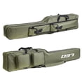 thumbnail image 4 of Sac de Pêche à Double Couche Vert Armée 130cm avec 2 Compartiments Principaux, 2 Poches Zippées et 2 Poches Latérales à Rabat, Bretelles Réglables, Matériau Polyester - Idéal pour les Pêcheurs Débutants et Professionnels, 4 of 6
