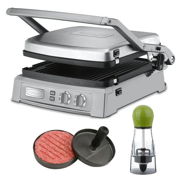 Cuisinart Griddler Deluxe Brushed Stainless (GR150) with Carteret