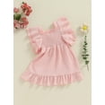 thumbnail image 3 of Bagilaanoe Toddler Baby Girl Summer Dress Short Sleeve A-line Dresses 12M 18M 24M 3T 4T 5T Kids Casual Swing Sundress, 3 of 7
