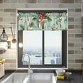 thumbnail image 2 of Christmas Candy Canes Gifts and Ribbons Curtain Valances Farmhouse Design Window Treatment Decor Blackout Rod Pocket for Windows Living Room Kitchen 54" x 18", 2 of 5