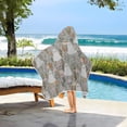 thumbnail image 3 of Yayeee Kids Hooded Towel with Hand Pockets Beach Soft Absorbent Bath Wrap 50 x 23.5 inch, Gray Cartoon Ghost, 3 of 5