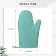 thumbnail image 2 of Hirioo Teal Green Glitter for Silicone Oven Mitts for BBQ, Baking, Cooking, Set of 2, Heat Resistant 260℃, Non-Slip Kitchen Essentials, 2 of 6