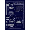 thumbnail image 2 of Buhlmann, J. 11x14 White Modern Wood Framed Museum Art Print Titled - Details of Parthenon at Athens (Blueprint), 2 of 4