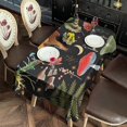 thumbnail image 2 of Red Mushroom Fern Black Pattern Rectangle Tablecloth 60"x120",Waterproof Polyester Rectangle Table Cloth, Wipeable Spillproof Polyester Tablecloth for Dining, Camping, Indoor and Outdoor, 2 of 6