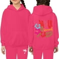 thumbnail image 2 of WEIYLL Girl's Hoodies Kids Tracksuit Unisex Two Piece Outfits Sweatpants Set Hot Pink Winter Clothes 10-11 Years, 2 of 4