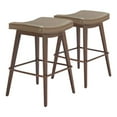 thumbnail image 4 of Divat Barstool Taupe & Walnut Barstool, Modern Style, Plush and durable faux leather fabric, Plywood, Indoor Bar, 4 of 8