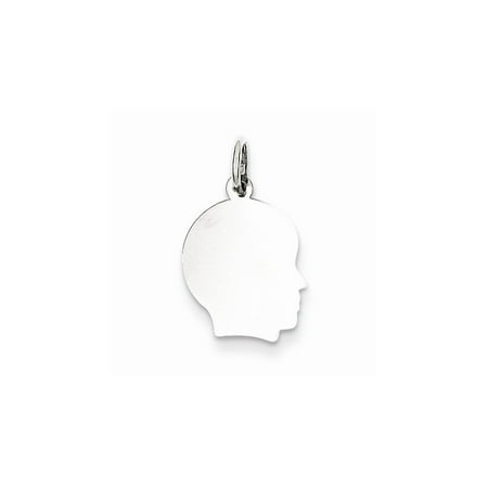 Sterling Silver Engraveable Boy Disc Charm