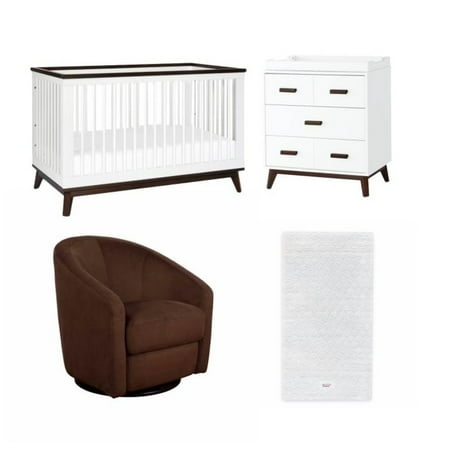 4 Piece Babyletto Nursery Set With Crib And Changer And Club Chair