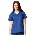thumbnail image 2 of Maevn BLOSSOM Mock Wrap Top & Multi Pocket Flare Leg Scrub Pant Set, 2 of 5