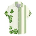 thumbnail image 2 of St. Patrick's Day Shirts for Men, Short Sleeve Shirt Button Men, Men's Spring and Summer Casual Lapel Collar Tops Saint Patrick Printed Short Sleeved Shirt, 2 of 5