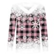 thumbnail image 4 of DPTALR Woman Long Sleeve V-Neck Printing Blouse Causal Pullover Long Sleeve Tops, 4 of 4