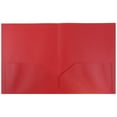 thumbnail image 2 of JAM Paper Plastic 2 Pocket School POP Folders, Red, Bulk 96/Pack, 2 of 5