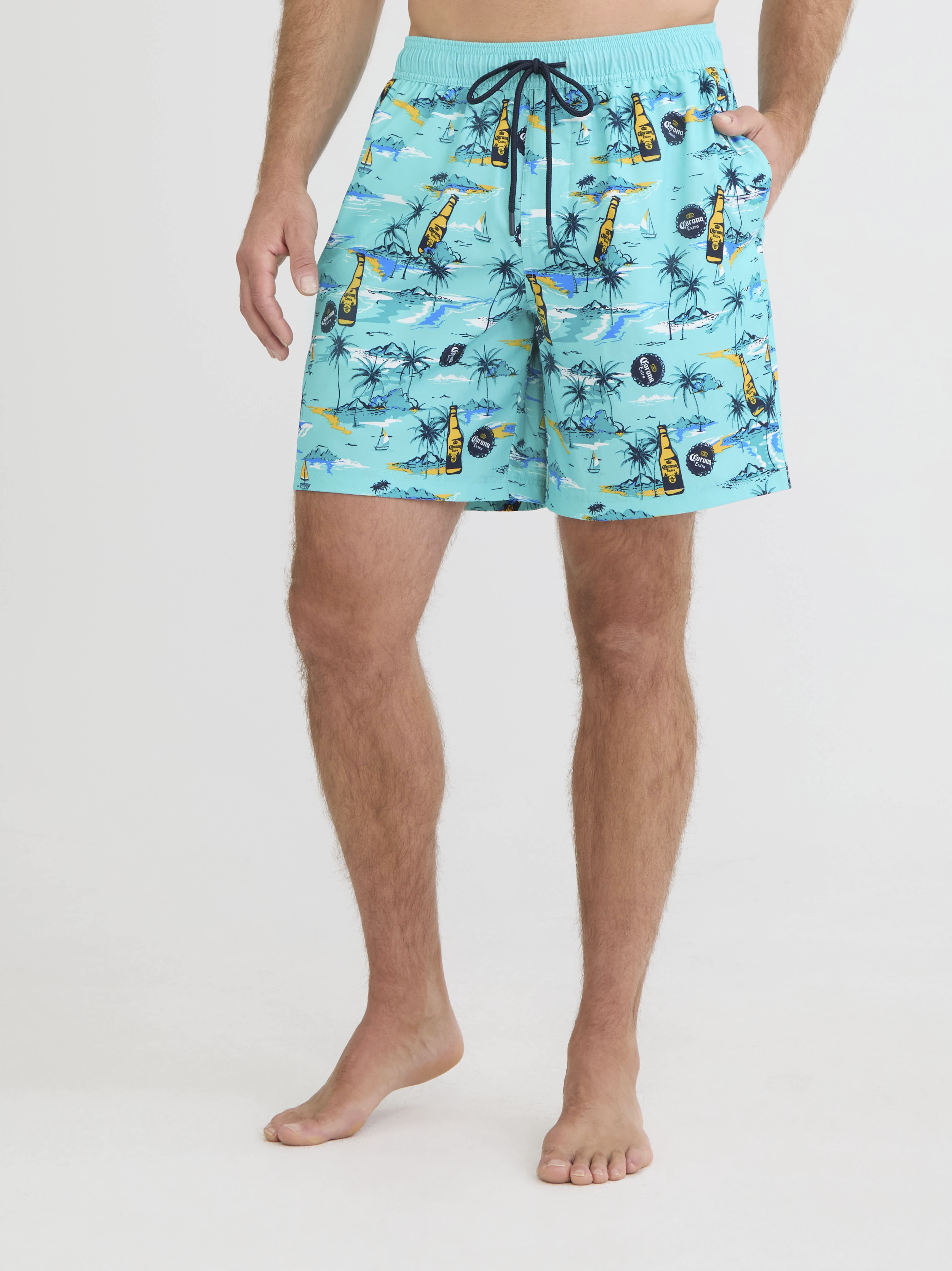 Corona Men's Printed Swim Board Shorts, Sizes S-3XL
