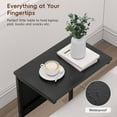 thumbnail image 5 of C Shaped End Table, Set of 2 Slide Under Sofa Side Table with Storage Bag, TV Tray for Living Room Bedroom, Couch Table Small Side Table for Couch Recliner Black, 5 of 10