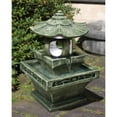 thumbnail image 4 of 25.25" Gray Pagoda Outdoor Lantern Fountain with Light, 4 of 4