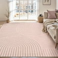 thumbnail image 1 of Area Rug 5x7 Machine Washable Rugs for Living Room Non Slip Soft Carpet Geometric Jacquard Textured Carpet for Bedroom Dining Nursery Office Living Room Rug-Pink, 1 of 8
