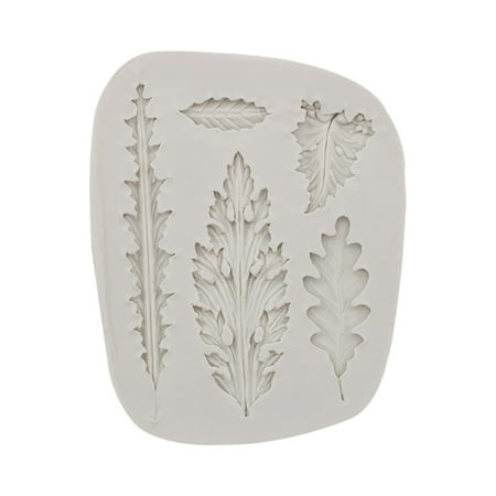 

Christmas Ornament Accessorie Decorative Classical Leaf Collection Silicone Fondant Cake Tool Chocolate Mould Diy Clay Tool Pink And Grey