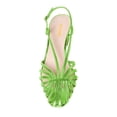 thumbnail image 4 of XYD Women Trendy Caged Toe Sandals Strappy Slingback Chunky Low Heels Cutout Slip On Shoes Party Event Daily Size 7 Green, 4 of 4