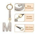 thumbnail image 4 of Encanto de letra M de Uxcell con rhinestones para hacer joyería, blanco, 4 of 6