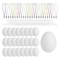 thumbnail image 1 of 25 huevos de Pascua blancos, decoración de Pascua, huevos falsos en blanco, conjunto de manualidades DIY, pintura para decoración de fiestas,, 1 of 9