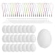 thumbnail image 1 of 25 huevos de Pascua blancos, huevos de Pascua en blanco pintados a mano, juego de manualidades para jardín de infantes, 1 of 9