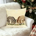 thumbnail image 4 of Animlas Christmas Embroidered Pillow Cover, Cozy Horses Knit Sofa Couch Decor Pillowcase, Farmhouse Rustic Couple Horses Cushion Cover, Bedside Living Room, Bedroom Cushion Case, 4 of 8