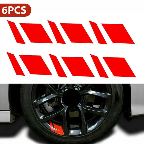 Decoracion Coche 12 Pegatinas Deportivas Para Coche - Vinilo Reflectante Multicolor Para Llantas Decoración Coche SPORT