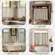 thumbnail image 4 of Cortinas Jinchan de lino a rayas 61x61 cm para cocina, 2 paneles tipo tier, 4 of 9
