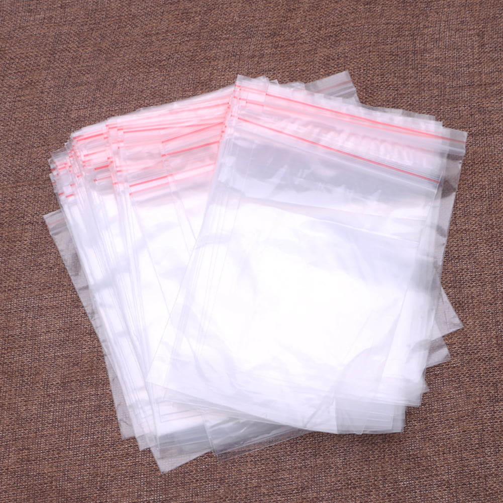 White Grip Self Press Seal Resealable Poly Polythene Zip Lock Plastic Bags Pouch 