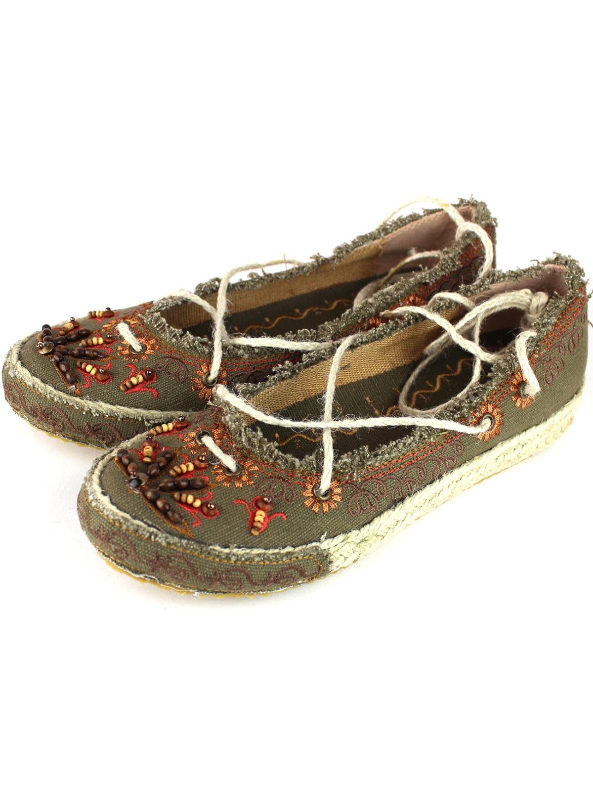 Flair Women�s Canvas Lace Up Slip On Shoes