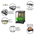 thumbnail image 3 of REPTI ZOO Mini Terrario para Reptiles 12 Lt . 21cm X 21cm X 30cm, con tapa superior de malla, vision 360°, para reptiles, anfibios, insectos, arácnidos y más. REPTI ZOO Tortuguero con rampa cristal, 3 of 12