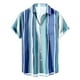 thumbnail image 2 of Camisas s Para Hombre Manga Corta Camisas hawaianas de manga corta a rayas de verano para hombre con botones de ajuste regular (Purple, XXL), 2 of 4