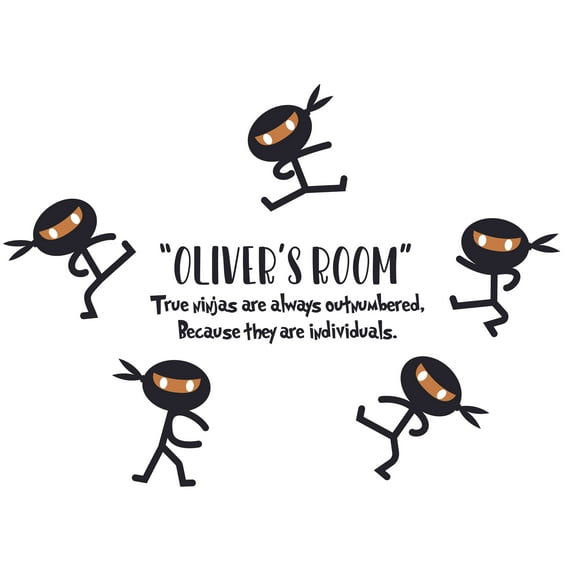 ANIME - Vinyl Kids Bedroom Art Personalized Name Karate Martial Arts Gym Quotes Décor Stick Figures Design Adhesive Wall Decal - True Martial Arts Decals 10" x 7"