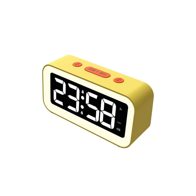 Reloj despertador digital Yuarrent multifuncional Con espejo LED amarillo