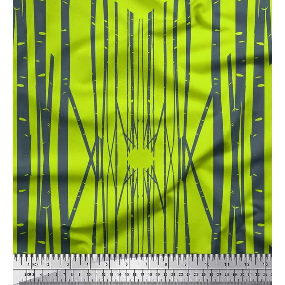 Soimoi Japan Crepe Satin Fabric Curve Diamond Geometric Print Fabric by Yard 42 Inch Wide