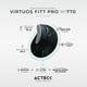thumbnail image 2 of Mouse Ergonomico ACTECK VIRTUOS FITT PRO MI770 1600dpi Inalambrico 8 botones Negro AC-936200 Acteck AC-936200, 2 of 7