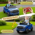 thumbnail image 4 of Xuanlur 12V Licensed Dodge RAM 3500 Ride on Toy for Kids, Toddler Ride on Truck with Remote Control, 2WD, Rear Shock Suspension, LED, Electric Car for Kids with Bluetooth, 3 Point Safety Belt (Bule), 4 of 8