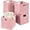 Pink, variant on NeoNiches 10.5x10.5in Pack of 5 Cube Storage Baskets, Water Hyacinth Multipurpose Collapsible Organizers, Handwoven Toy Storage Totes for Kids Room, Nursery & Living Room - Blue