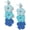 Blue-A, variant on JennyShop Flower Drop Earrings Floral Raffia Earrings Statement Dangle Earrings Trendy Cute Summer Jewelry for Women