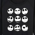 thumbnail image 3 of The Nightmare Before Christmas - Jack Face Grid - Women's Lightweight French Terry Long Sleeve Shirt, 3 of 5