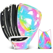 Sylfairy Kids Baseball Glove Softball Gloves for Girls, Baseball Mitts with Drawstring Bag, Teeball Gloves for Training and Beginner,Left Hand Gloves, Right Hand Throw