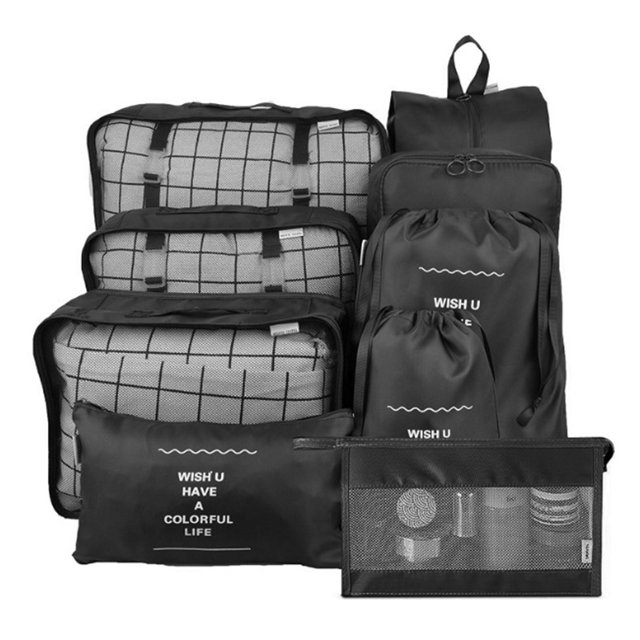 FLhrweasw Juego 9 Bolsas Organizadoras Plegables para Ahorrar Espacio para Familiares (C)