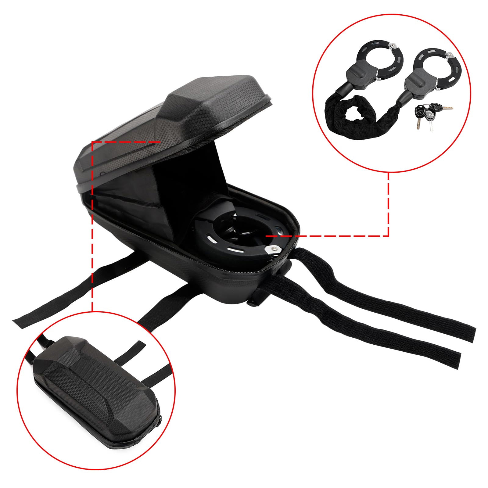 Motorcycle Bike Electric Scooter Lock For Anti-Theft with 60cm Chain Lock and Key
