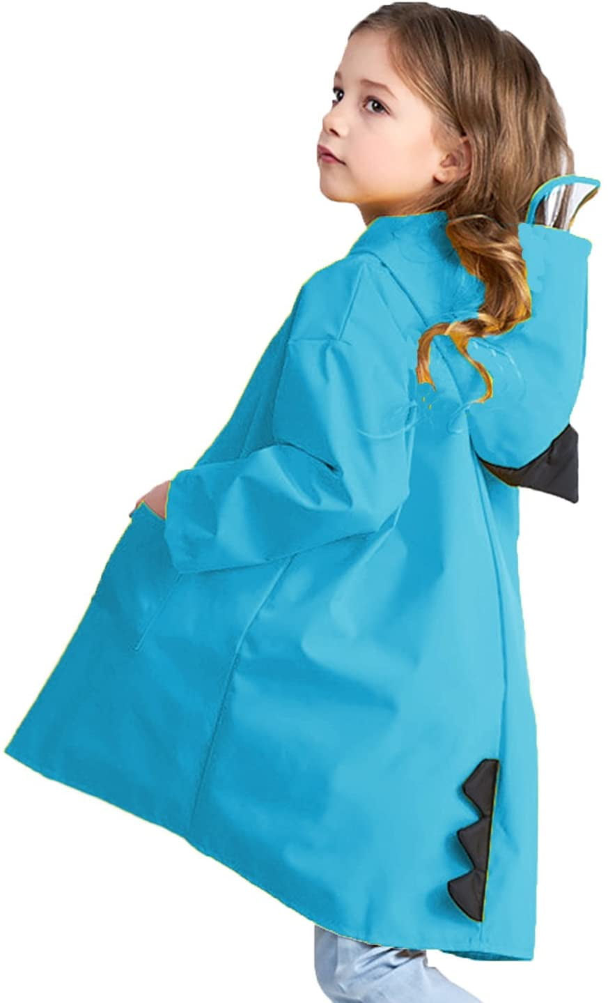 Kids Hooded Raincoat Girls Rain Jacket 