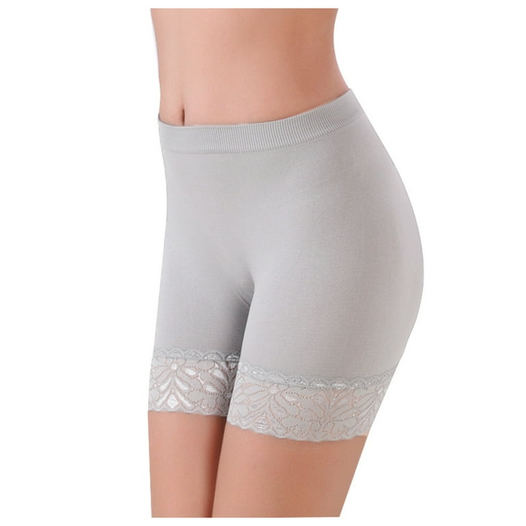 MRULIC intimates for women Body Midwaist Women's Underpants Boxer Underwear  Briefs Lifting Grey + One size