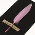 thumbnail image 3 of GUOOL 10pcs Handmade Feather Greeting Thank You Cards Wedding Birthday - Pink, 3 of 9